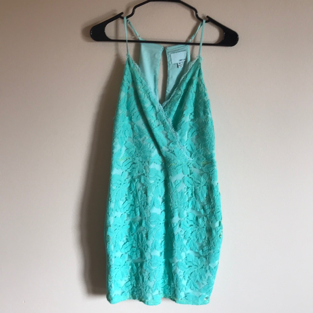 Greylin Mint Green Lace Mini Dress
